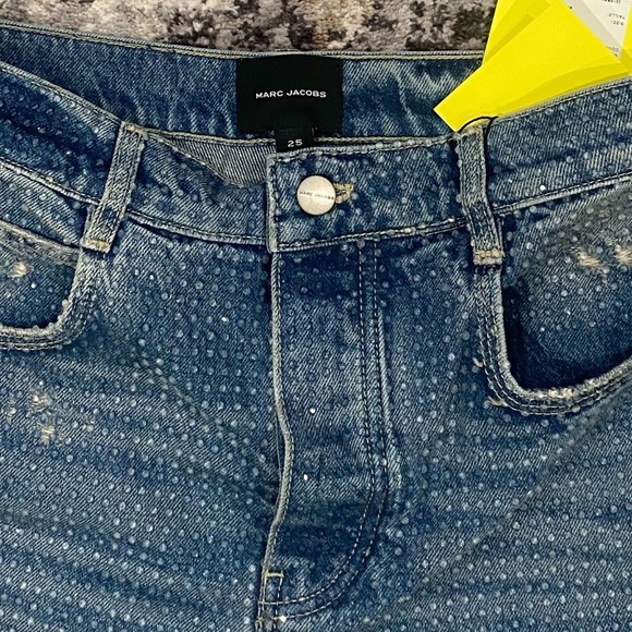 NEW!! Marc Jacobs Jeans Size 25  / Crystal Denim Oversized Jean 2024 - Picture 4 of 4